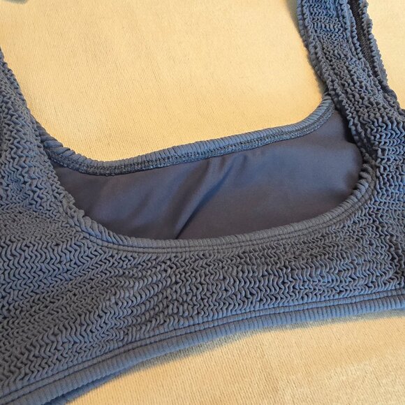Honey Swim Luxe M Medium Cobalt Blue Bikini Top NWT NEW SO SOFT! Bright Ribbed. - Picture 12 of 15